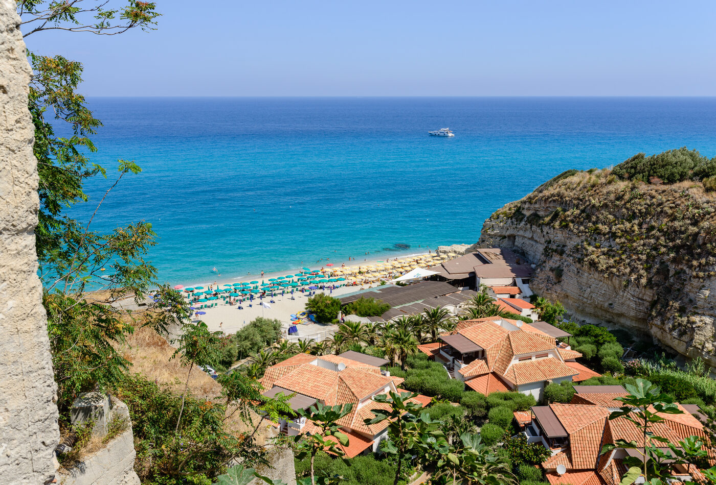 Tropea beach для первого пляжного маршрута по Calabria